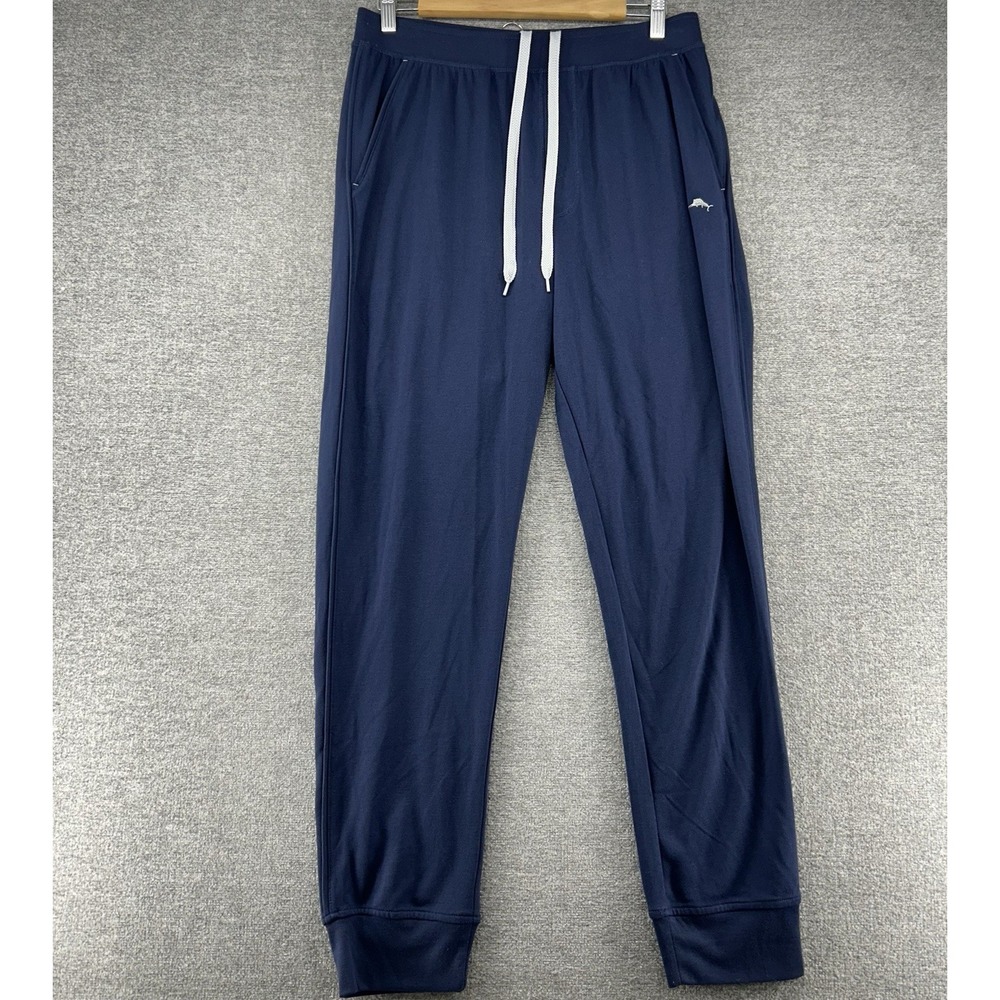 Tommy Bahama Pajama Pants Men Size Medium Navy Blue Casual Drawstrings